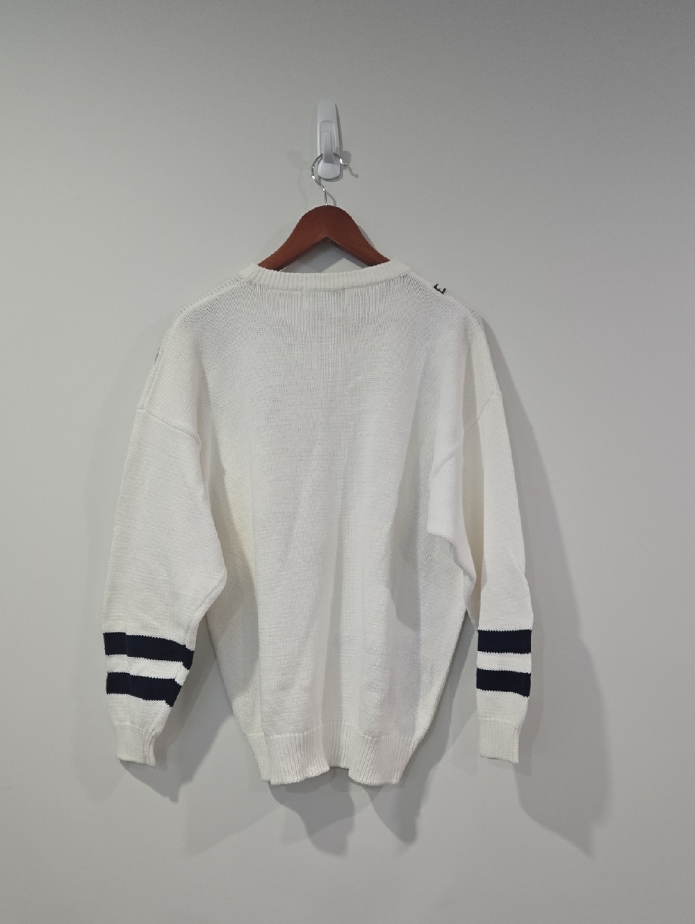Vintage/Retro 80's Nautical Anchor Knit Cotton  Sequined And EmbroideredSweater - Picture 7 of 9